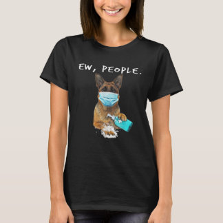 German Shepherd Ew People Dog Wearing A Face Mask T-Shirt
