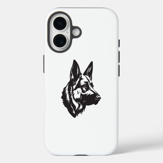 German Shepherd Face iPhone Case (Rückseite)