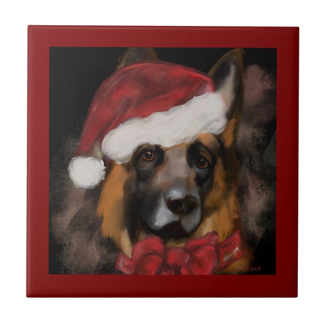 German Shepherd  Fliese (Vorderseite)