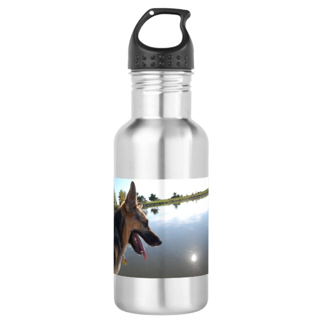 German Shepherd Friend Edelstahlflasche (Vorderseite)