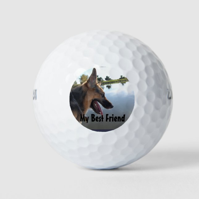 German Shepherd Friend Golfball (Vorderseite)