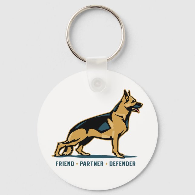 German Shepherd Friend Schlüsselanhänger (Vorderseite)