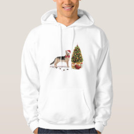 German Shepherd Funny Christmas Dog mit Baum Hoodie