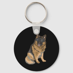German Shepherd Funny Dog With Sunglasses Schlüsselanhänger