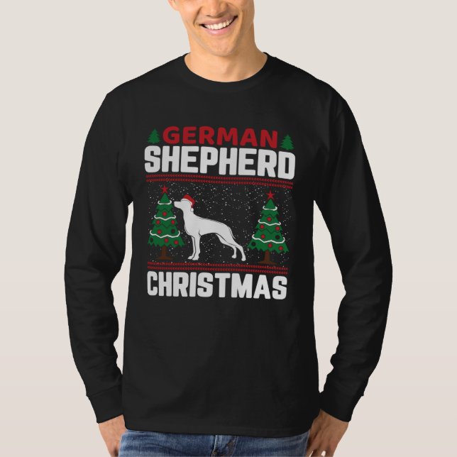 German Shepherd German Shepherd Christmas T-Shirt (Vorderseite)