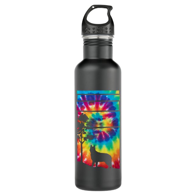 German Shepherd Gift Edelstahlflasche (Vorderseite)