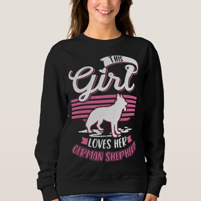 German Shepherd Girl German Shepherd  1 Sweatshirt (Vorderseite)