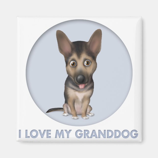 German Shepherd Granddog Magnet (Vorne)