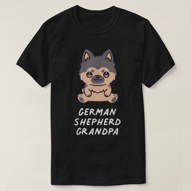 German Shepherd Grandpa Kawaii Anime Dog Lover Own T-Shirt (Design vorne)