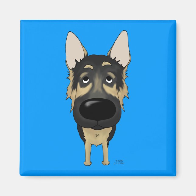 German Shepherd - Große Nase und Hintern Magnet (Vorne)