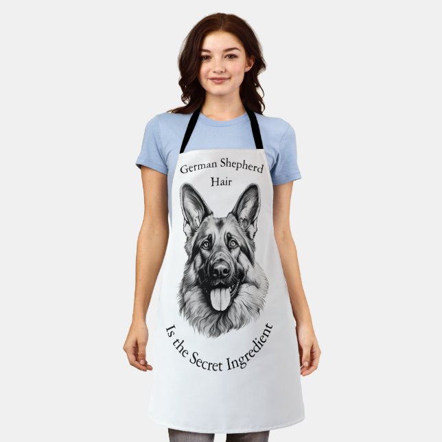 German Shepherd Hair the Secret Ingredient Apron Schürze (Getragen)