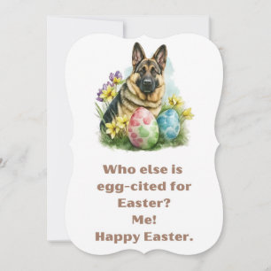 German Shepherd Happy Easter Greeting Card