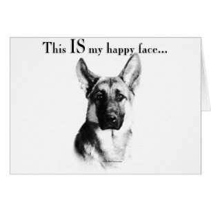 German Shepherd Happy Face