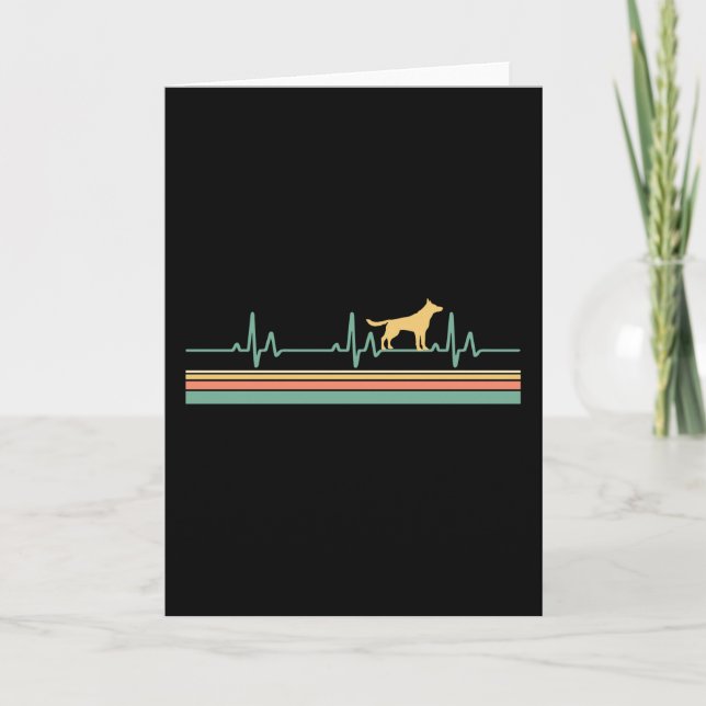 German shepherd heart beat karte (Vorderseite)