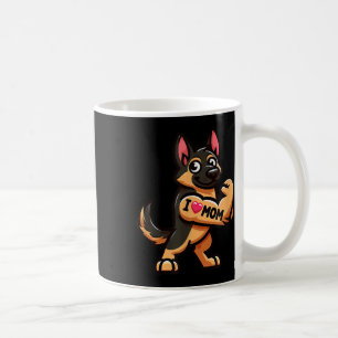 German Shepherd I Liebe Mama Funny Dog Tattoo Kaffeetasse