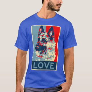 German Shepherd K9 Dog Lover Canine Mama Vater Ges T-Shirt