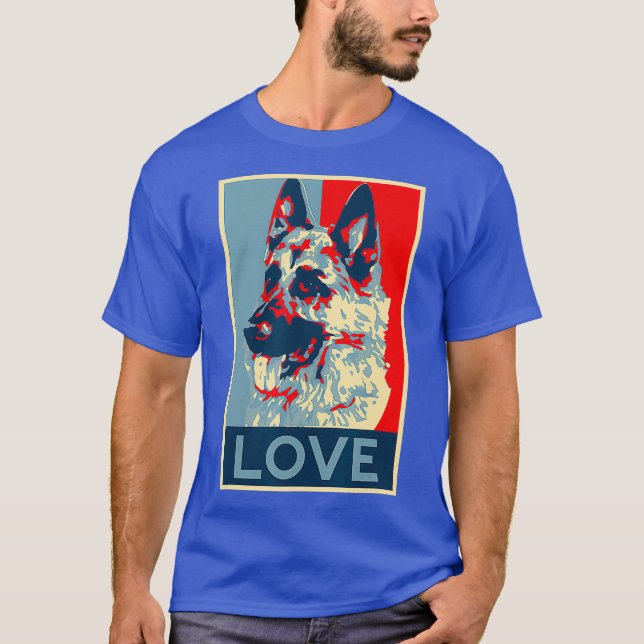 German Shepherd K9 Dog Lover Canine Mama Vater Ges T-Shirt (Vorderseite)