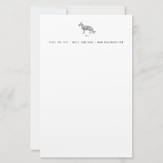 German Shepherd Letterhead Briefpapier (Vorderseite)
