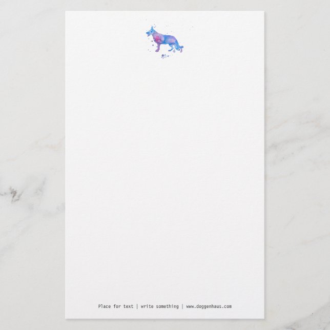German Shepherd Letterhead Briefpapier (Vorderseite)