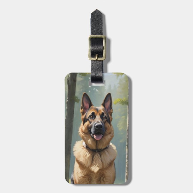 German Shepherd Luggage Tags Gepäckanhänger (Vorderseite vertikal)