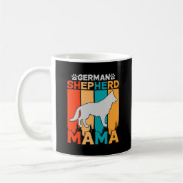 German Shepherd MAMA, Blue Brown Kaffeetasse