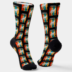 German Shepherd MAMA, Blue Brown on Black Socken