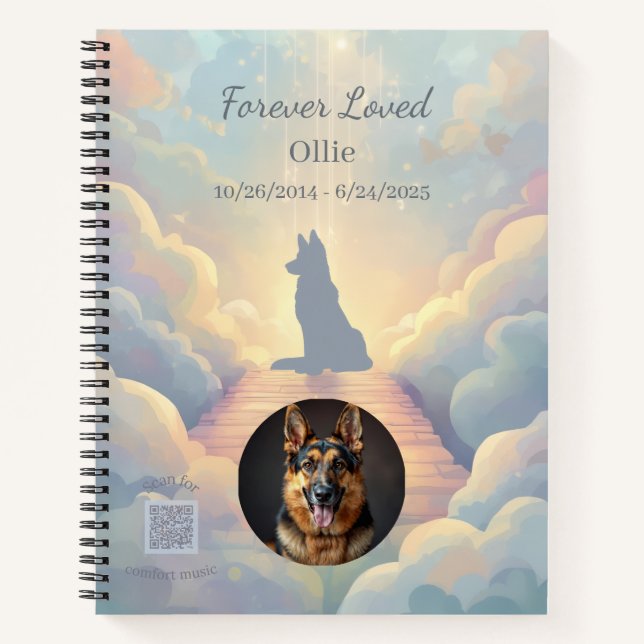German Shepherd Memorial Journal | Rainbow Bridge (Devant)