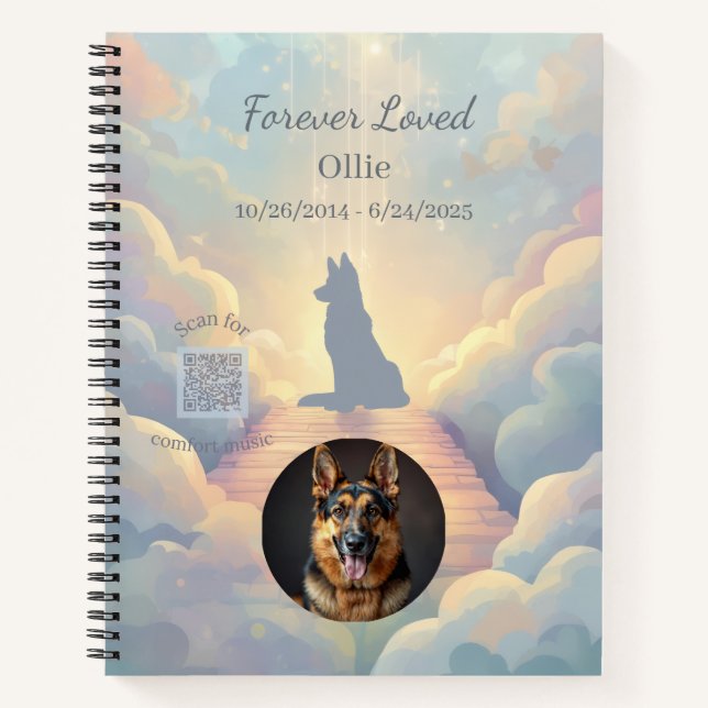 German Shepherd Memorial Journal | Rainbow Bridge (Devant)