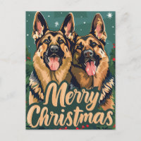 German Shepherd Merry Christmas