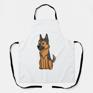 German Shepherd Niedlich Cartoon Schürze
