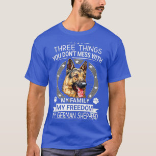 German Shepherd Novelty Dog Drei Dinge Sie T-Shirt