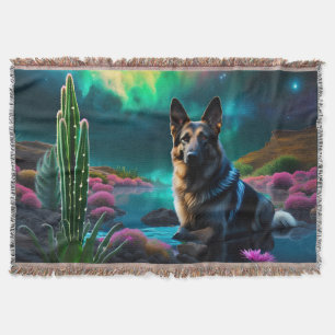 German Shepherd on a Alien World Decke