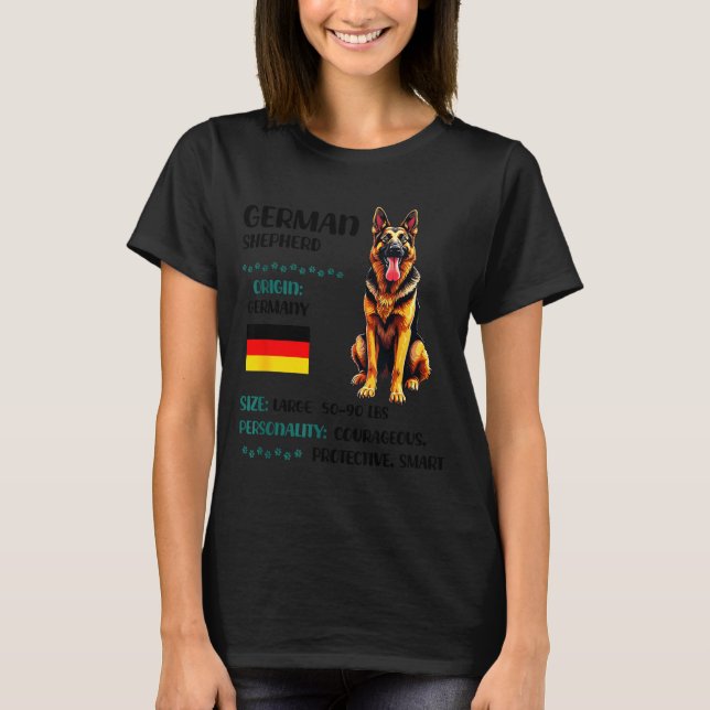 German Shepherd Origin Funny German Shepherd Lover T-Shirt (Vorderseite)