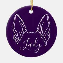 German Shepherd Ornament (Paw Prints)