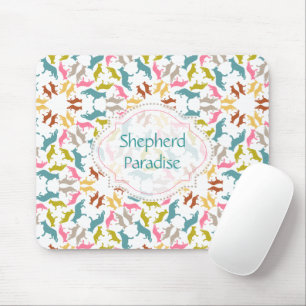 German Shepherd Pastel Pattern Mousepad