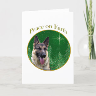 German Shepherd Peace Feiertagskarte
