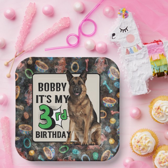 German Shepherd Personalisiertes Party Pappteller (Party)