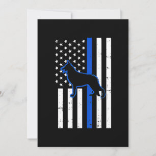 German Shepherd Police Dog K9 Patriotic Dankeskarte