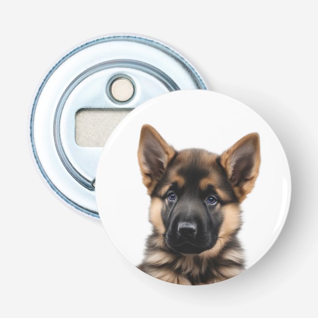 German Shepherd Puppy Flaschenöffner (Vorderseite)