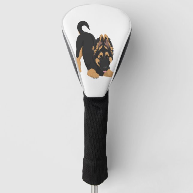 German Shepherd Puppy Golf Headcover (Vorderseite)