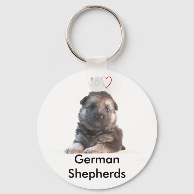 German Shepherd Puppy Schlüsselanhänger (Vorderseite)