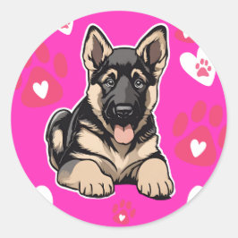 German Shepherd Puppy Stickers