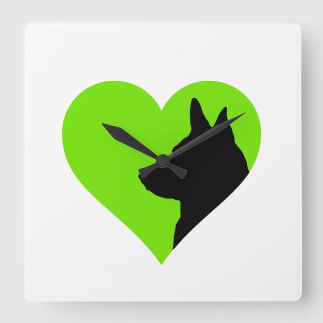 German Shepherd     Quadratische Wanduhr (Vorderseite)
