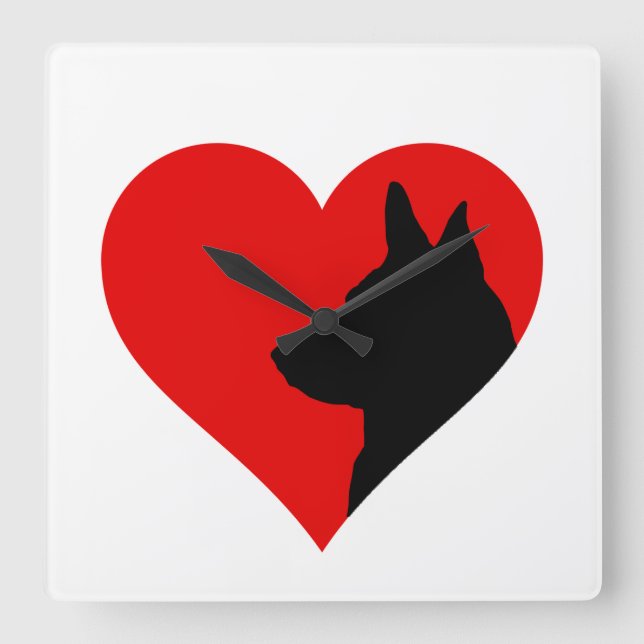 German Shepherd     Quadratische Wanduhr (Vorderseite)