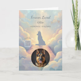 German Shepherd Rainbow Bridge Sympathy Card Karte