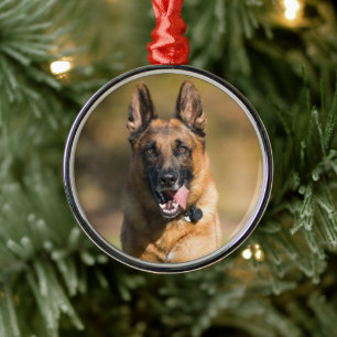 German Shepherd Running Ornament Aus Metall