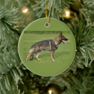 German Shepherd Sable Full Keramik Ornament