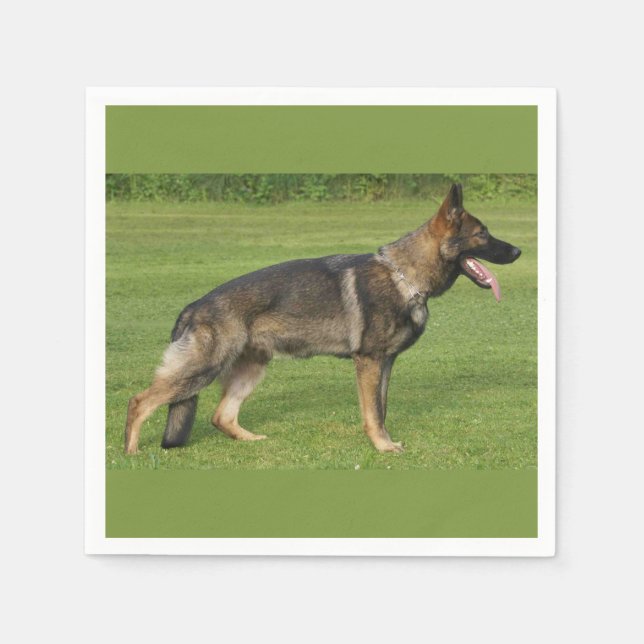 German Shepherd Sable Full Serviette (Vorderseite)