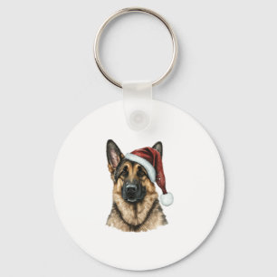 German Shepherd Santa Claus Dog Weihnachten Schlüsselanhänger