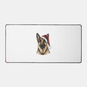 German Shepherd Santa Claus Dog Weihnachten Schreibtischunterlage